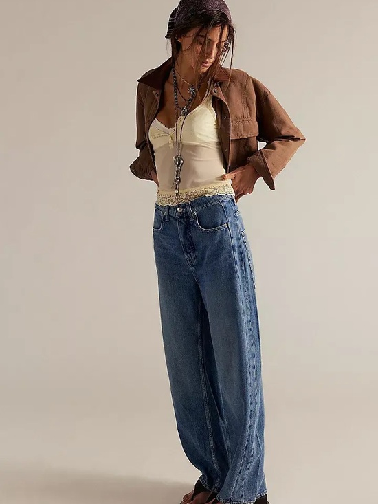 We The Free Denim - Free People We The Free Truro Baggy Puddle Jeans